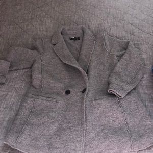 Talbots, wool pea coat, size 8, gray